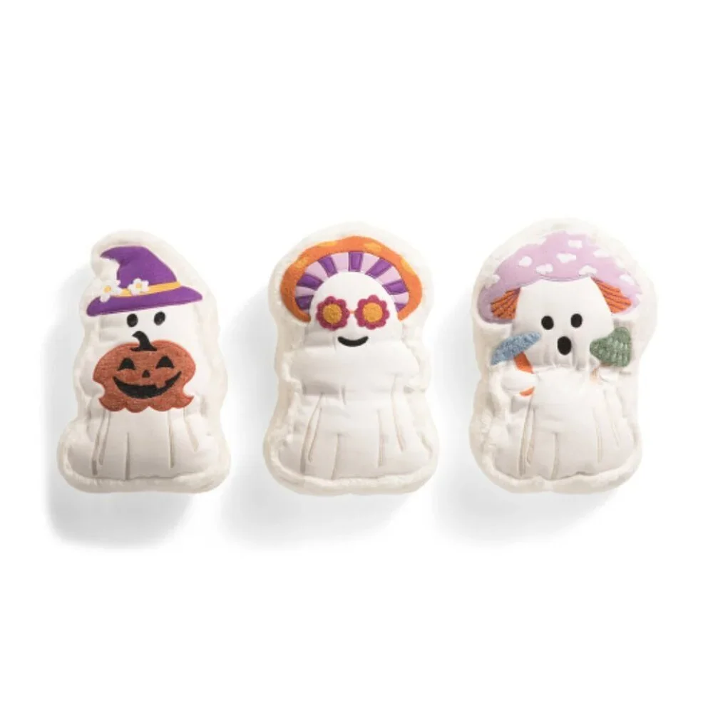 Lunaville MUSHROOM GHOSTS Halloween Pillow Set of 3 NEW